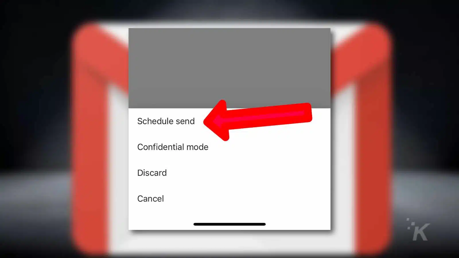 Gmail app schedule email