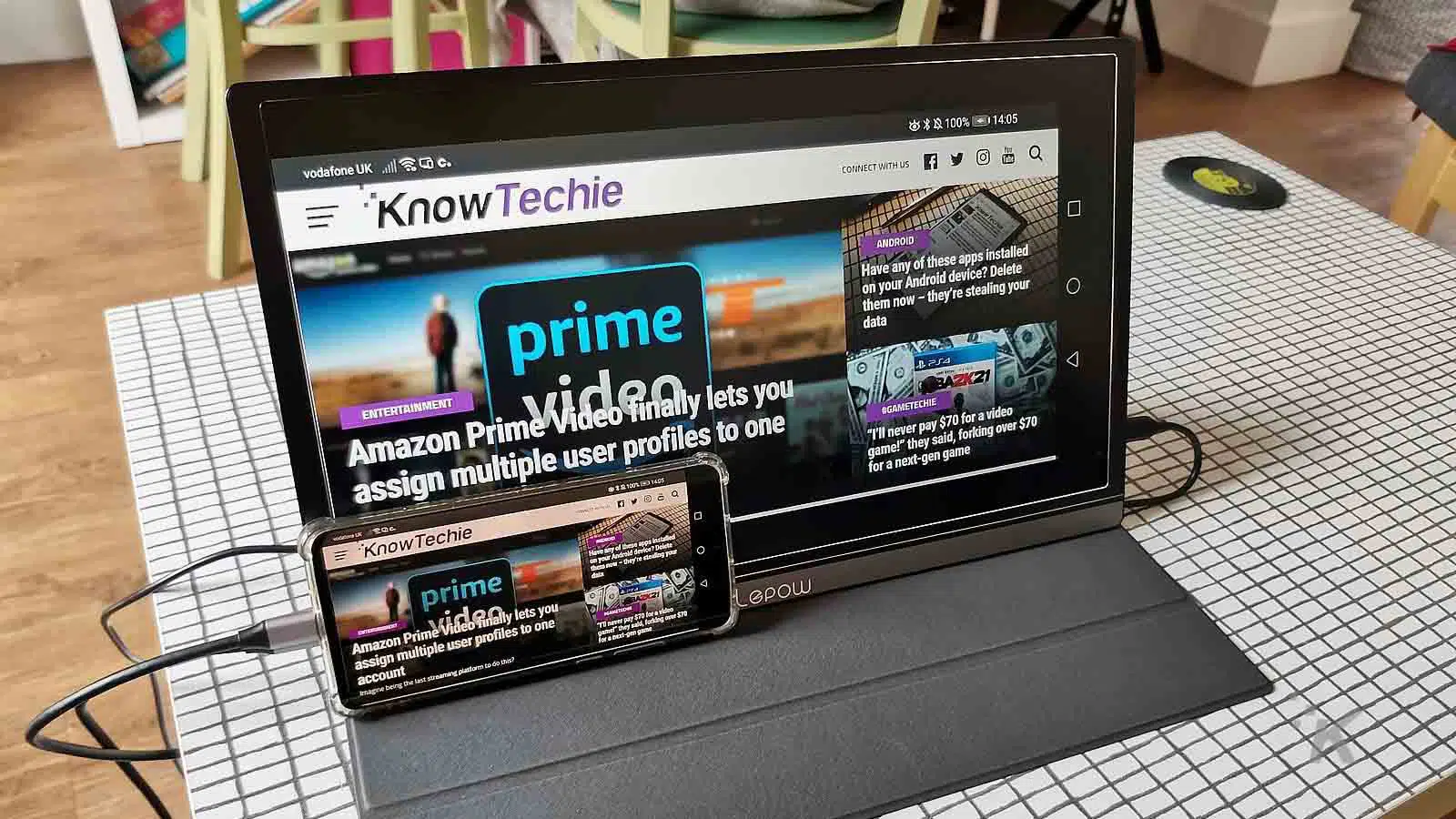 lepow screen with amazon prime video
