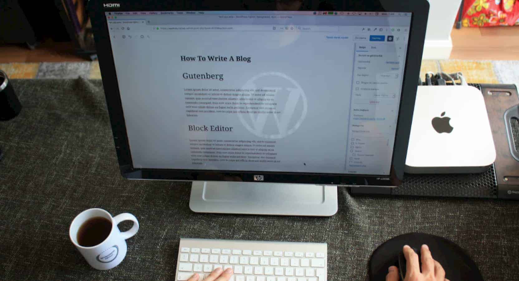 wordpress on a monitor