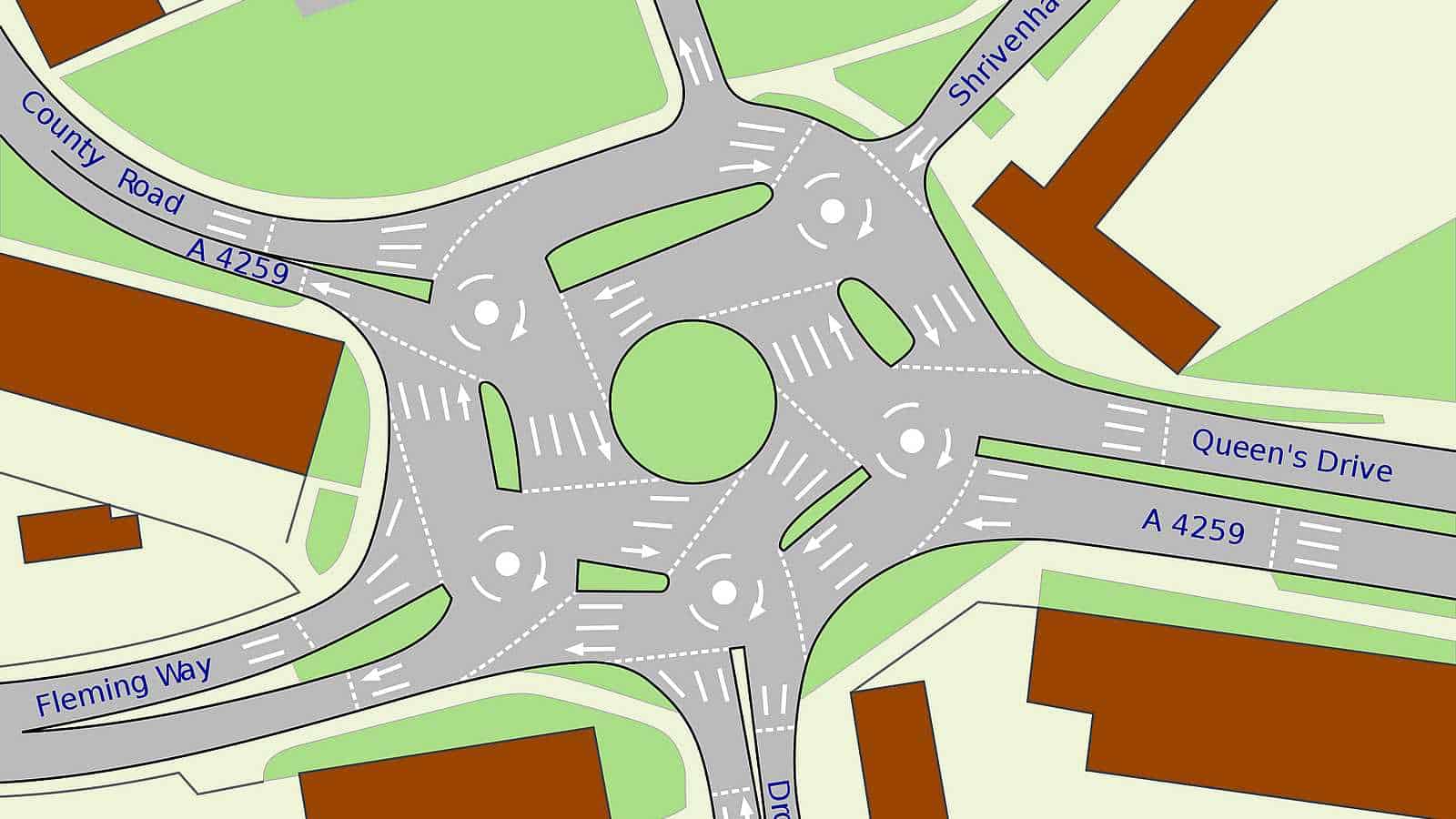 A map of swindon's magic roundabout