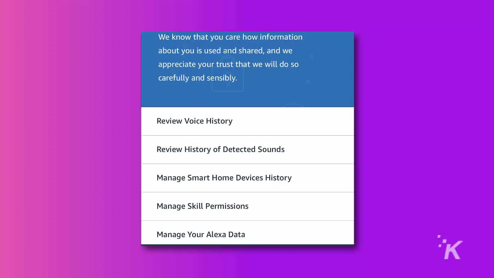 alexa voice recording settings