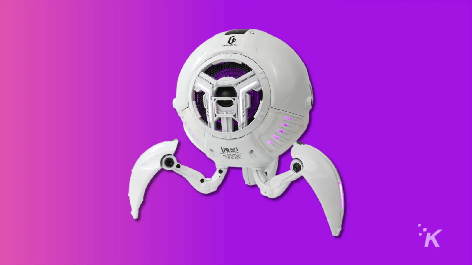 gravastar mars pro speaker on purple background