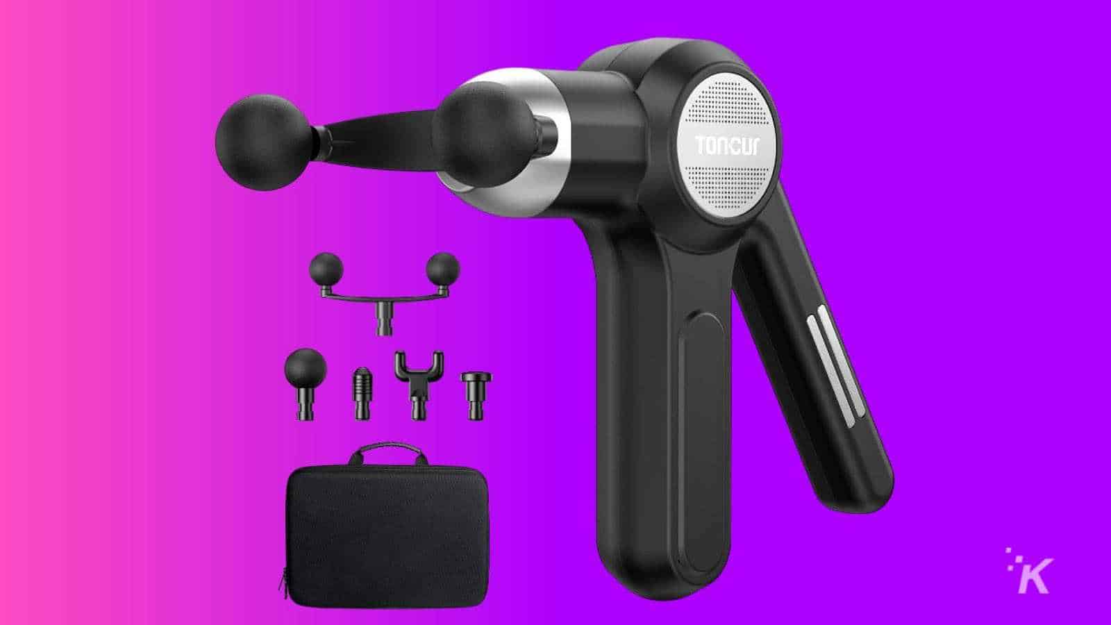 This Abox Double Handle Massage Gun Is Down To An Unbelievable 65