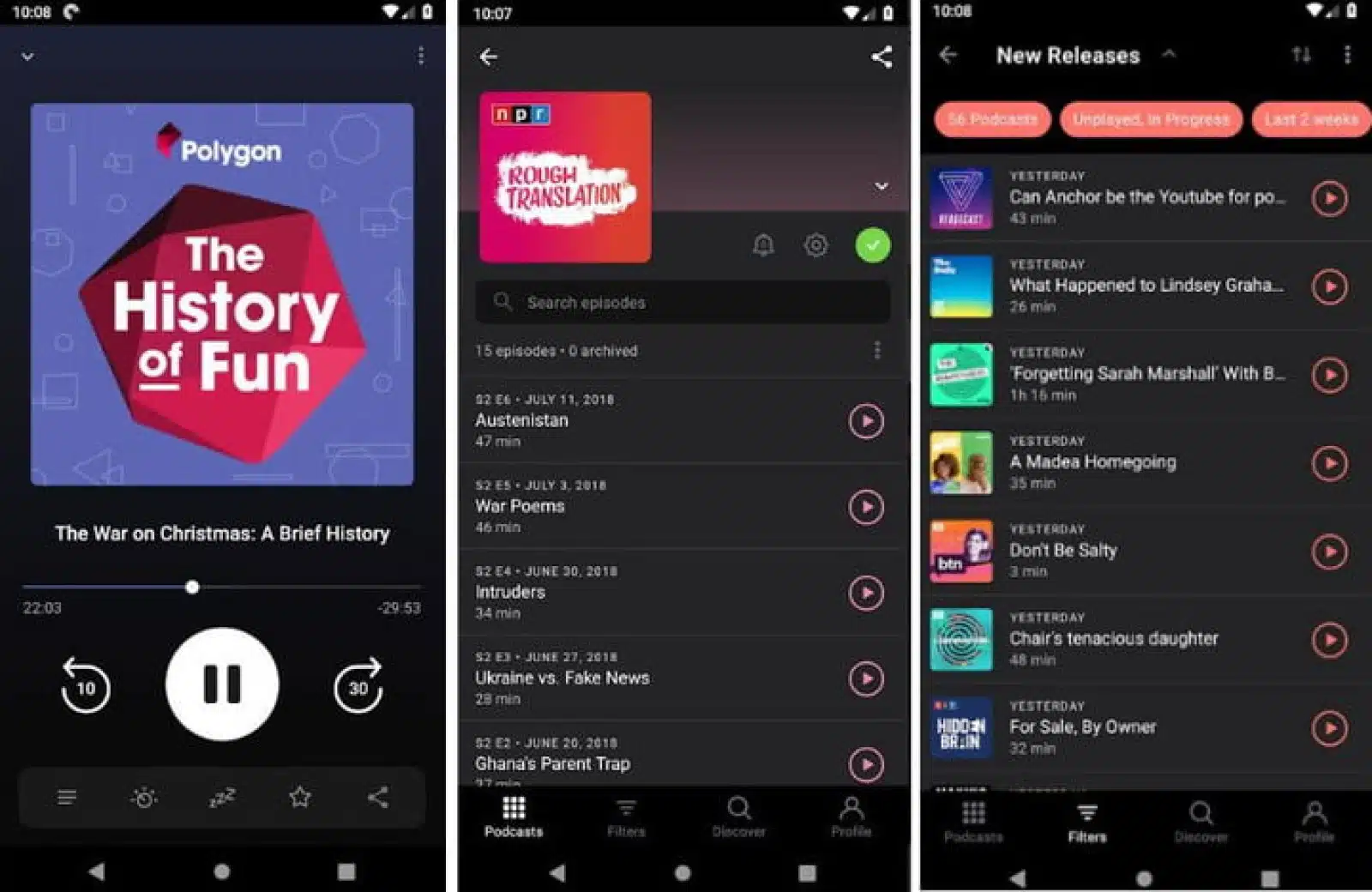 pocket casts app