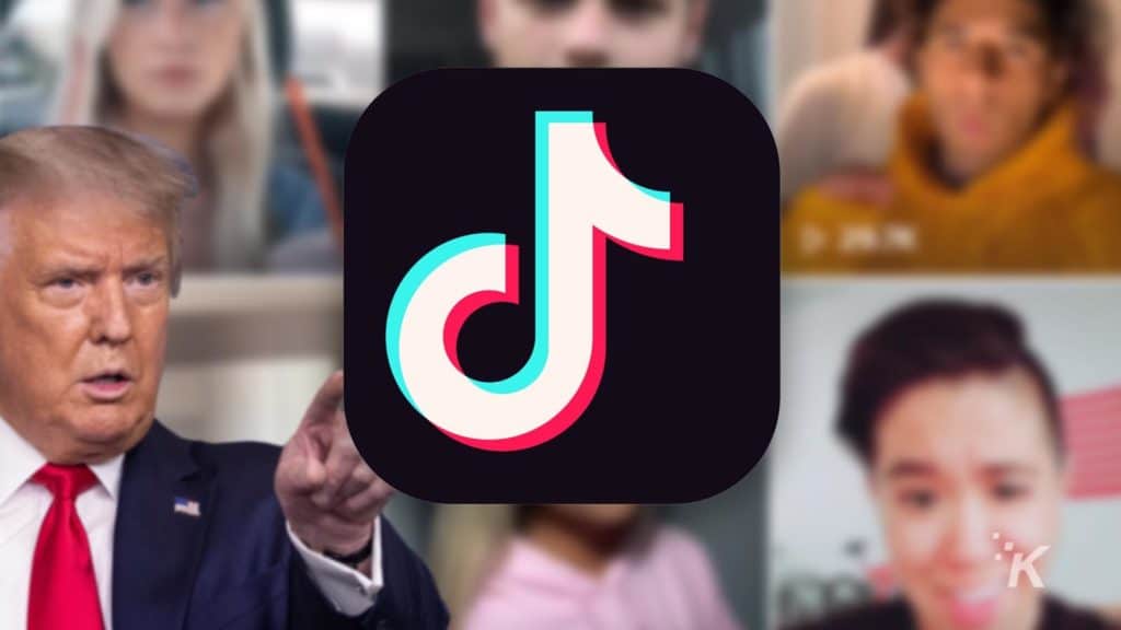 Tiktok logo and pro-trump tiktokers