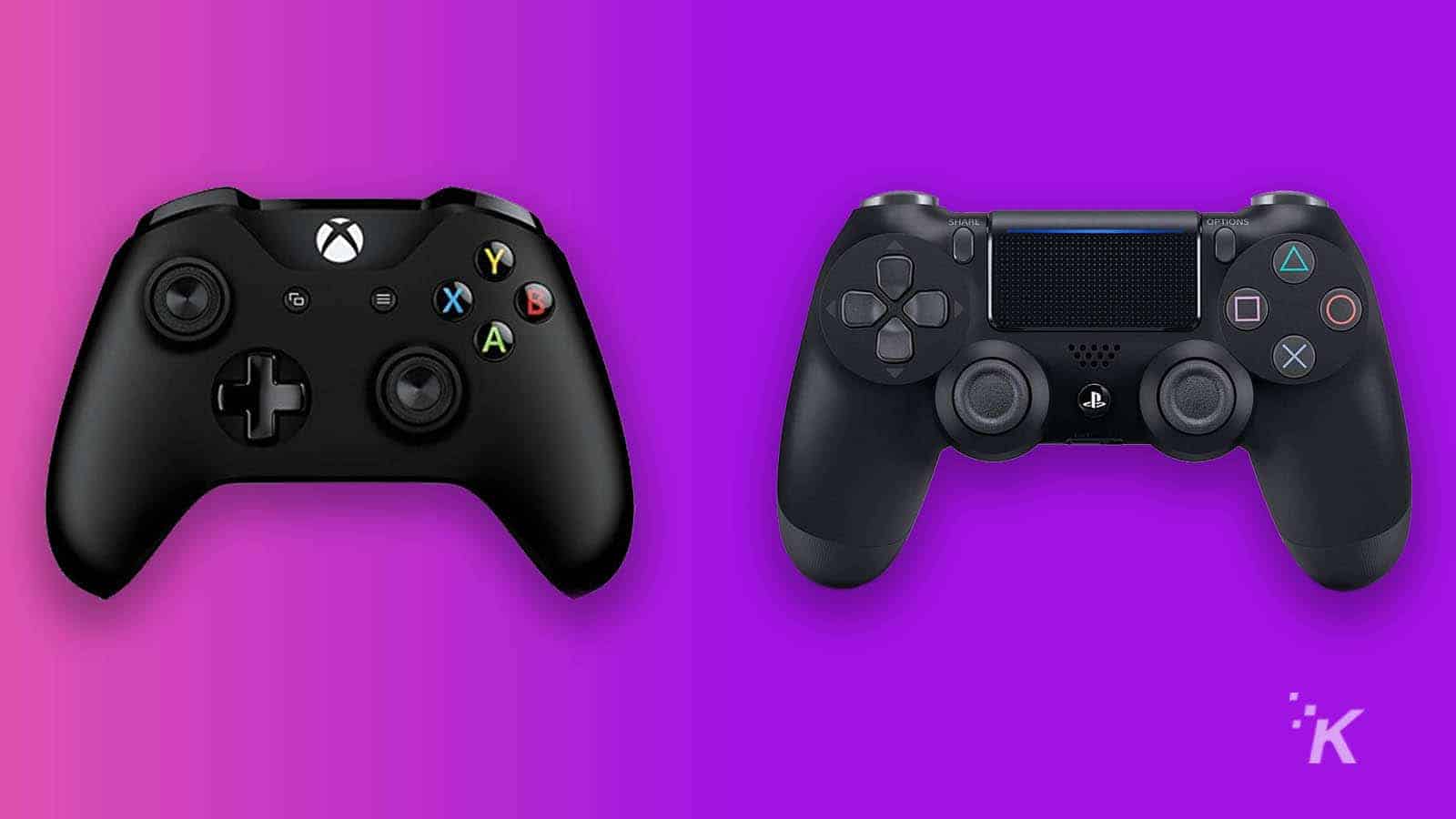 xbox one and playstation 4 controllers