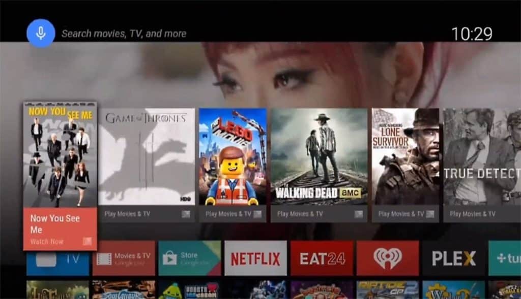 android tv dashboard