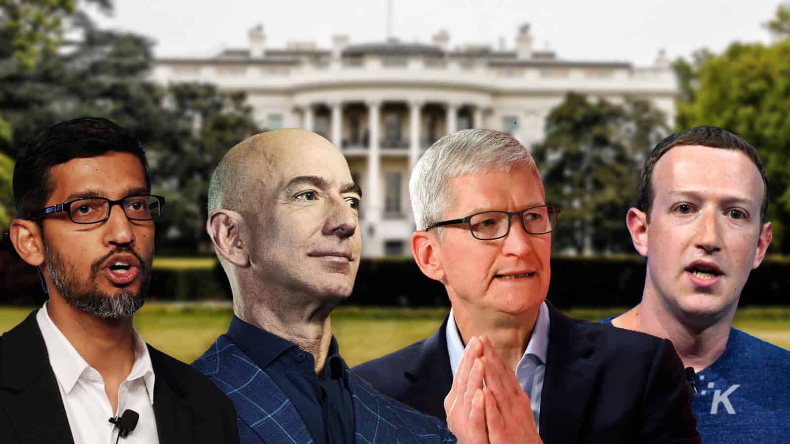 Big tech ceos from facebook, amazon, google, apple