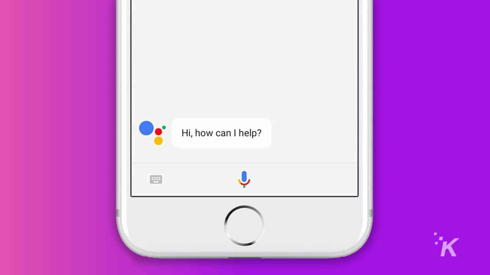 Google assistant ok google on smartphone