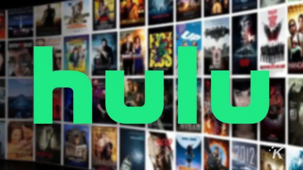 hulu logo on blurred background