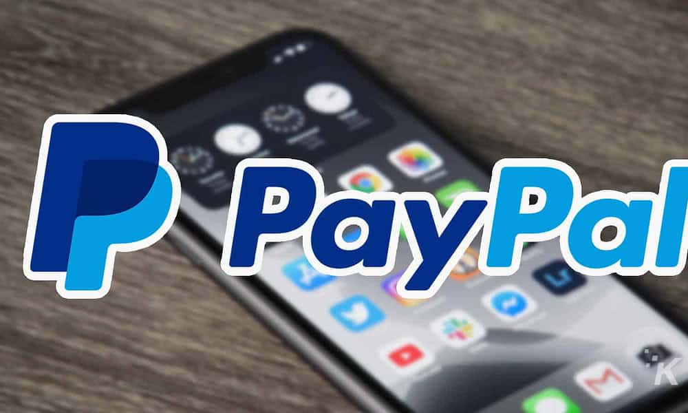 paypal logo on blurred background