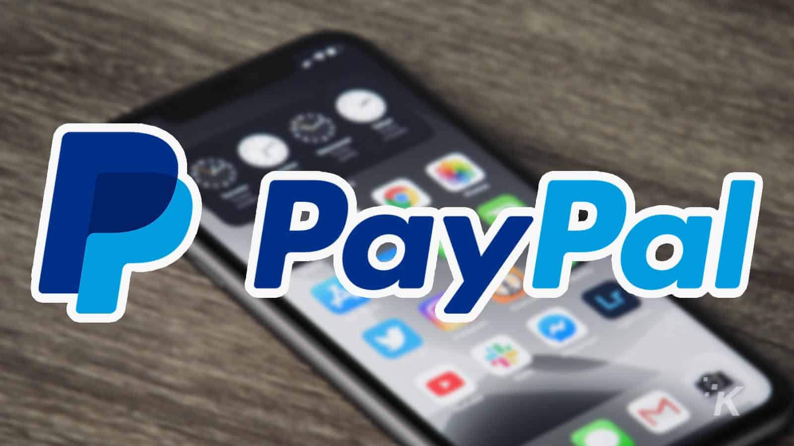 paypal logo on blurred background