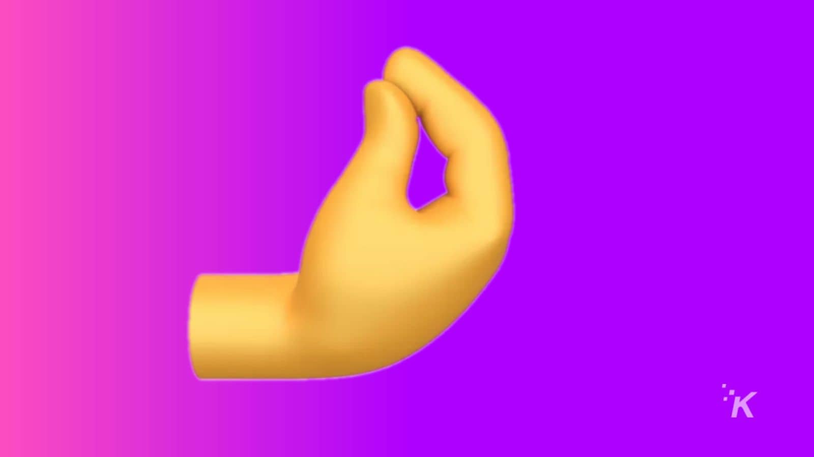 pinched finger emoji ios 14