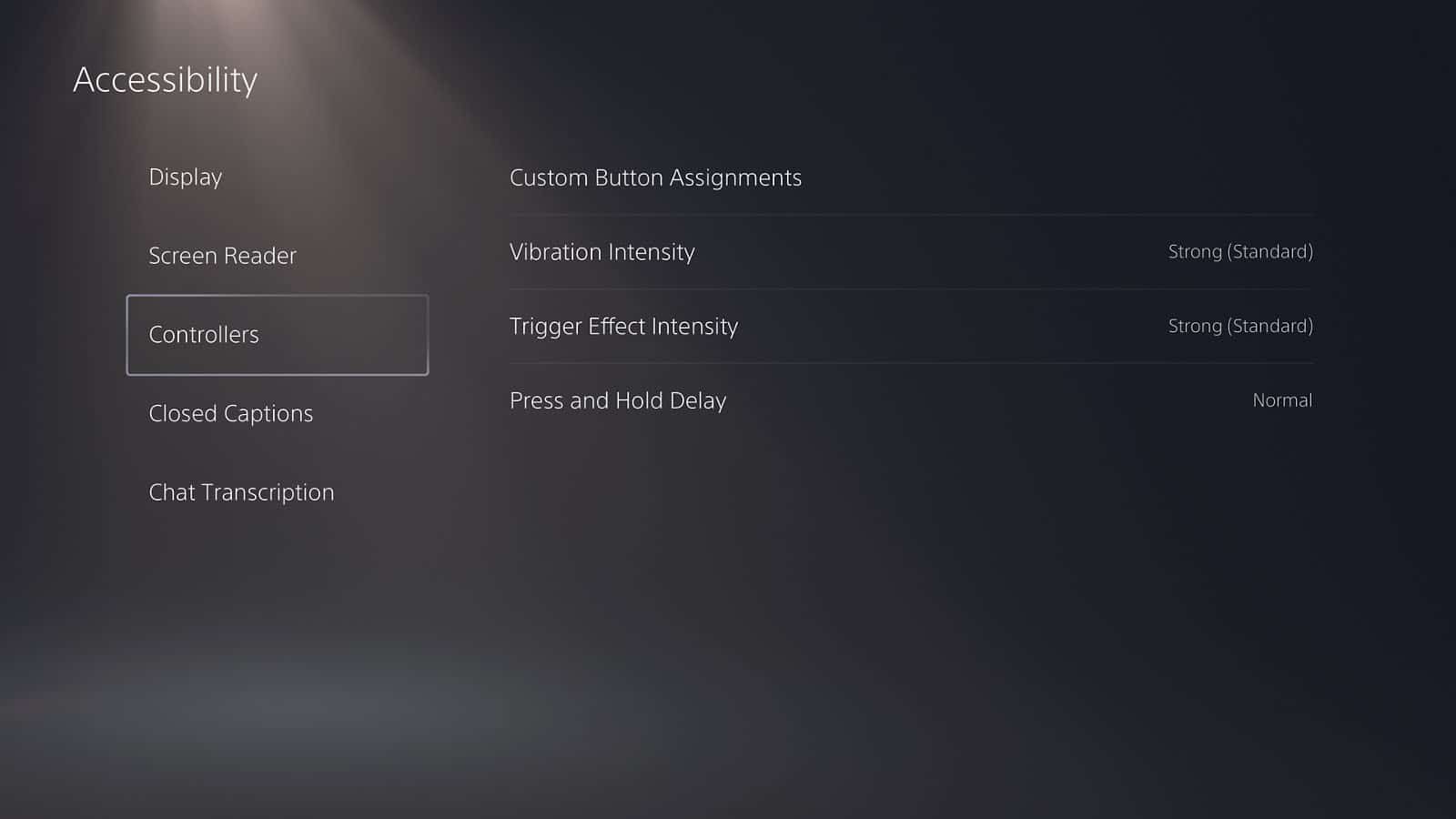 playstation 5 controller settings