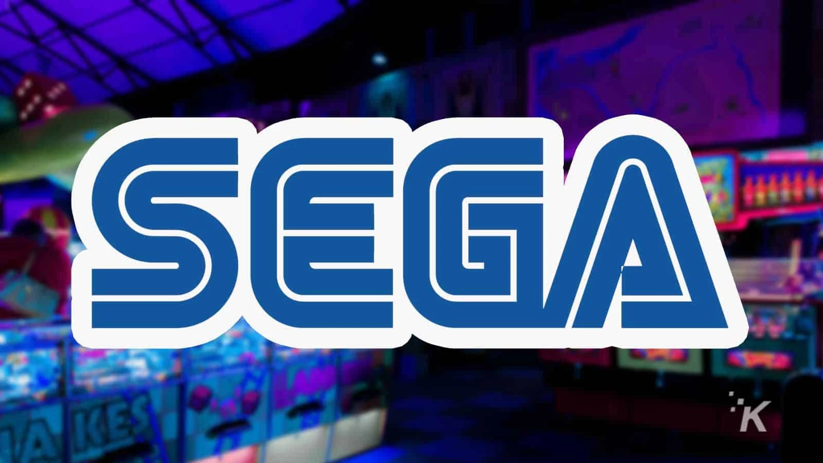 Sega logo with arcade in background