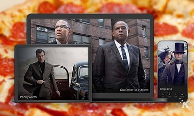 epix now streaming service with pizza