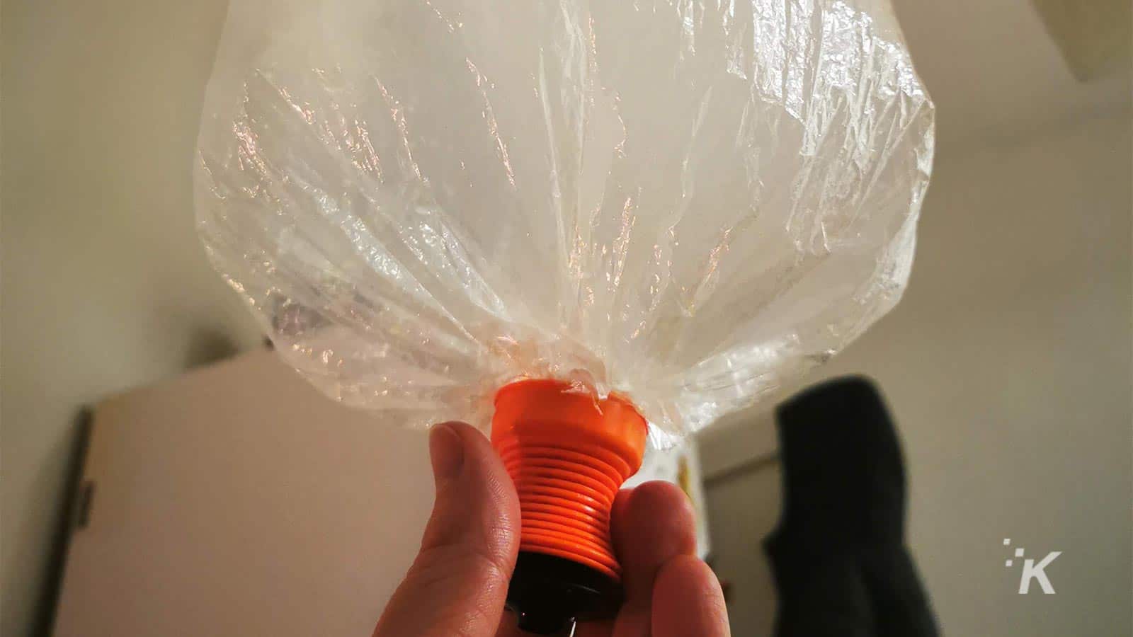 Volcano balloon with vapor