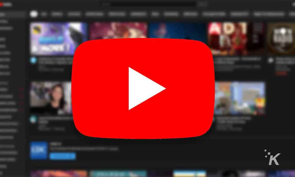 youtube logo with blurred background