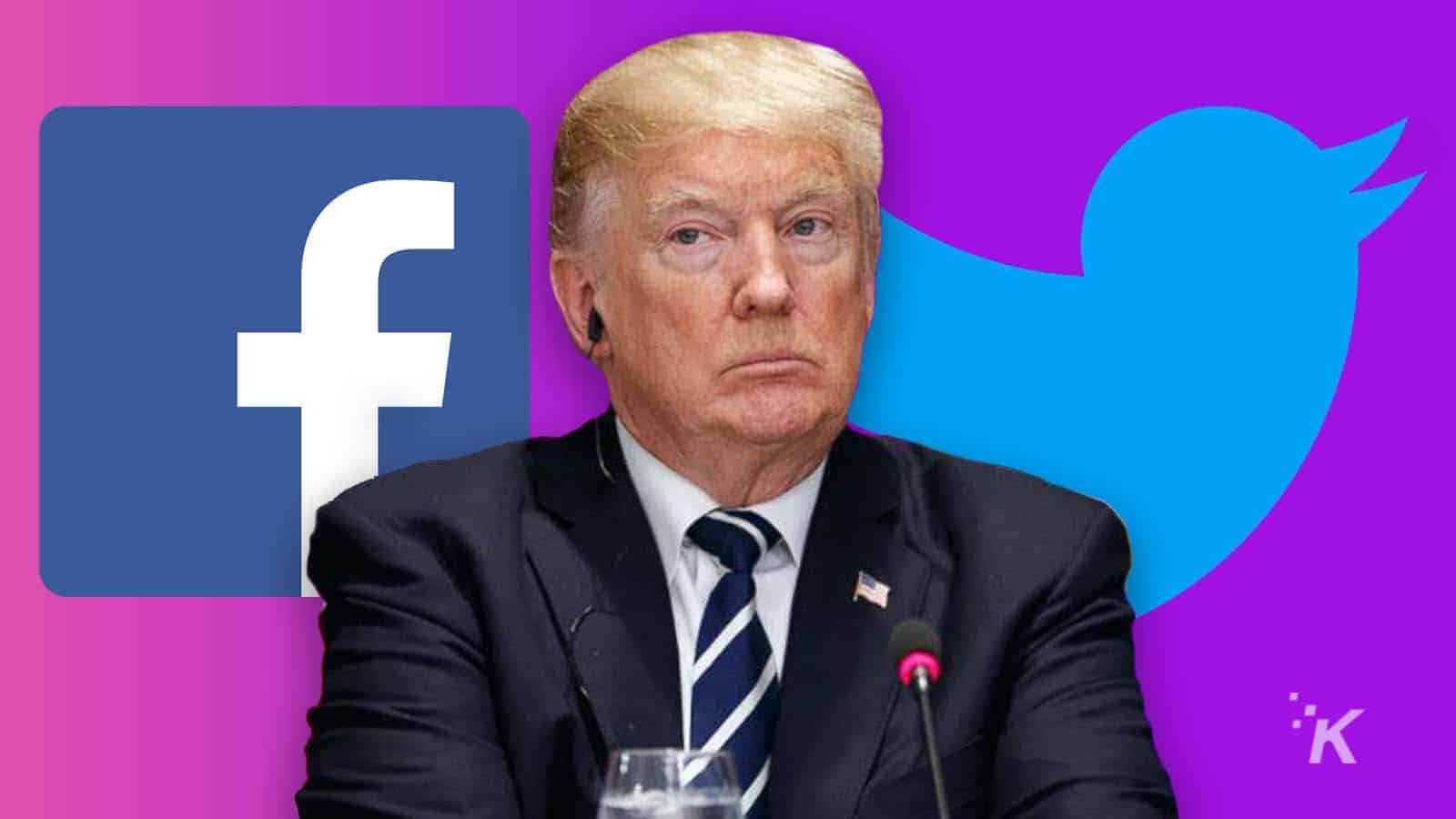 Donald trump and facebook and twitter