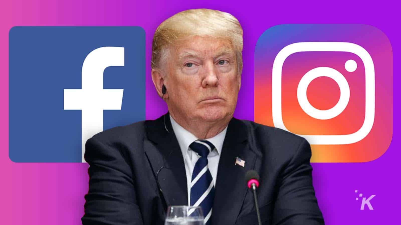 Trump facebook instagram ban