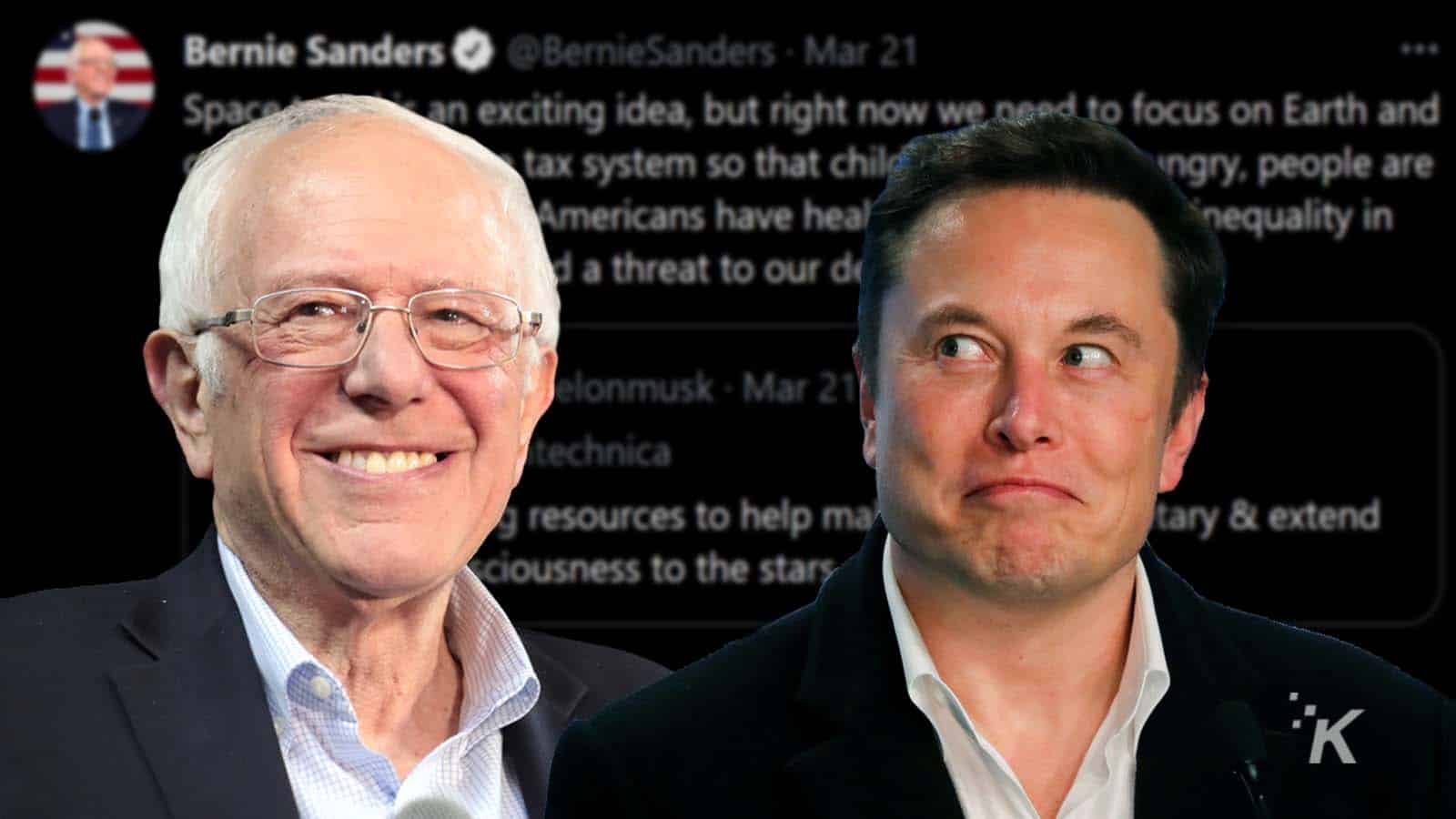 Bernie sanders and elon musk twitter beef