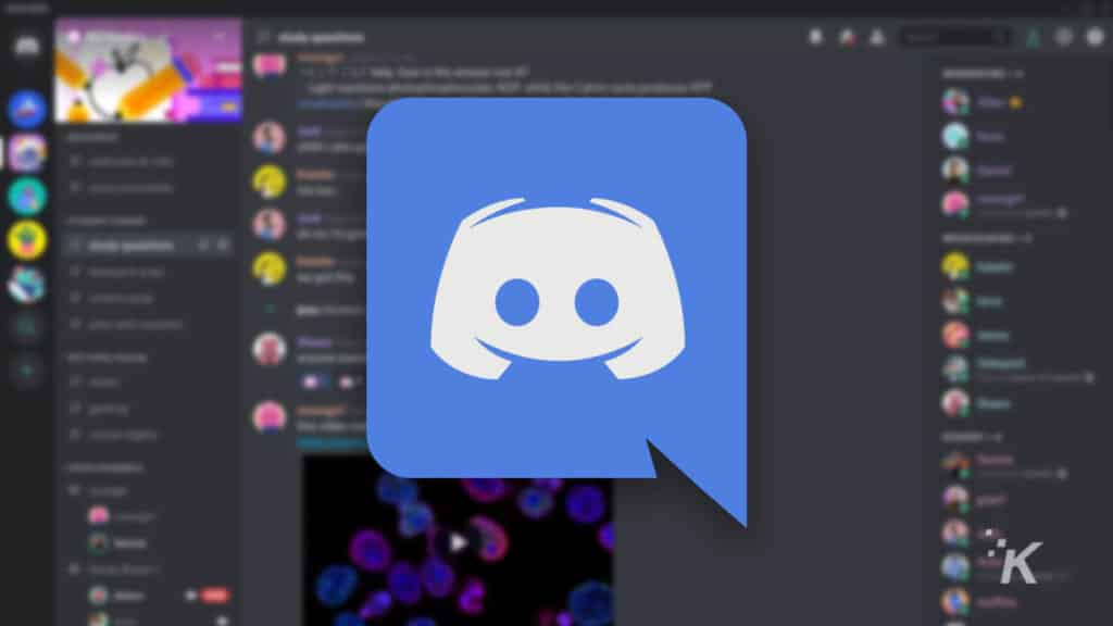 discord logo on blurred background