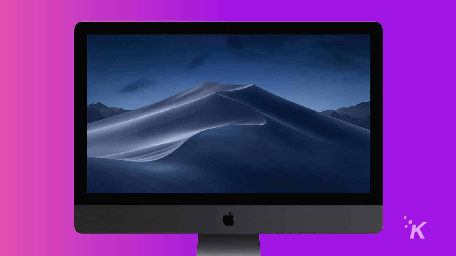 imac pro on purple background