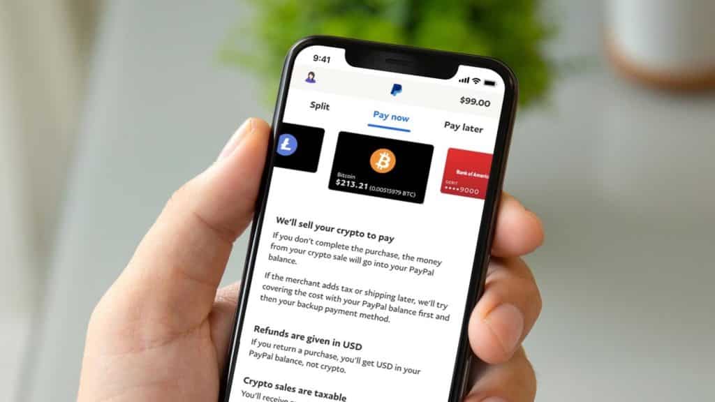 paypal crypto purchases on smartphone