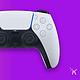 Sony playstation 5 dualsense controller on purple background