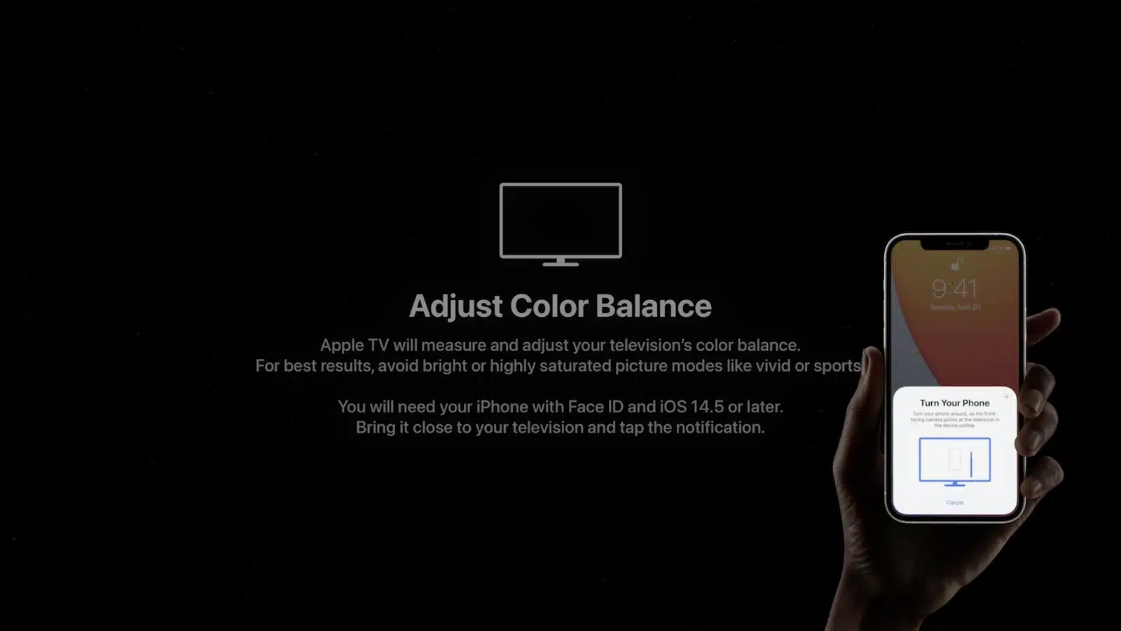 apple tv can color calibrate your tv with your iphone