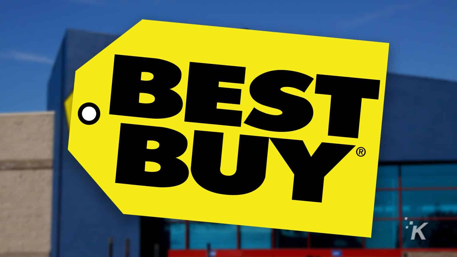 Best buy logo on blurred background