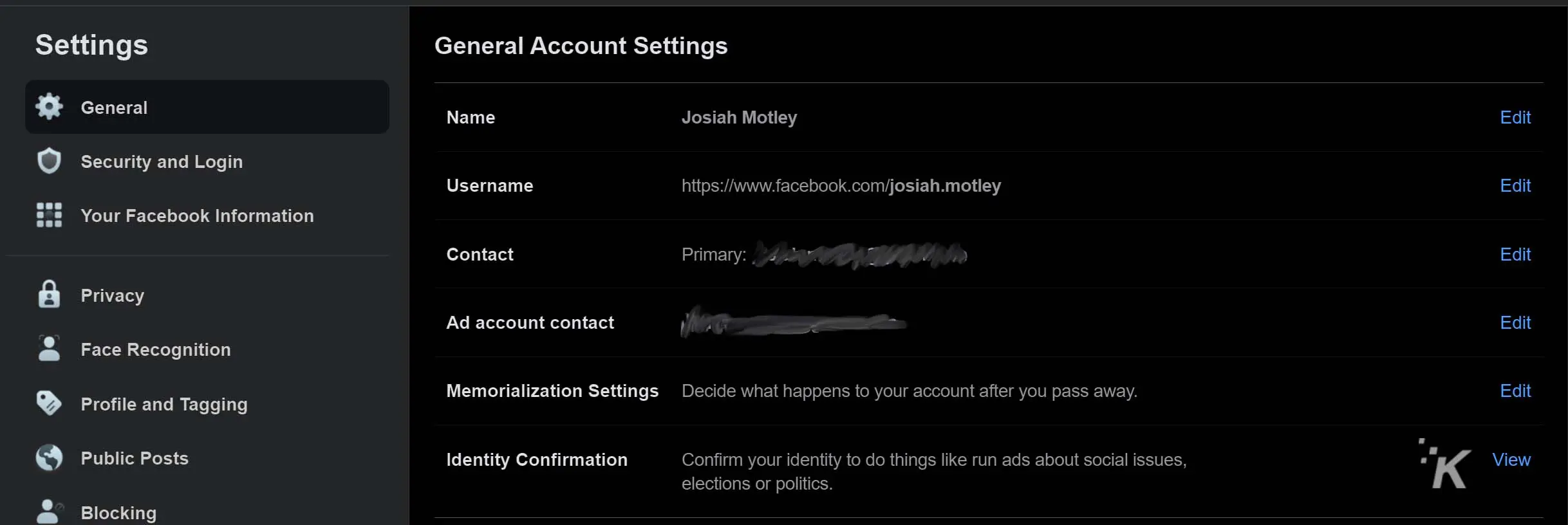 how to change your name on facebook