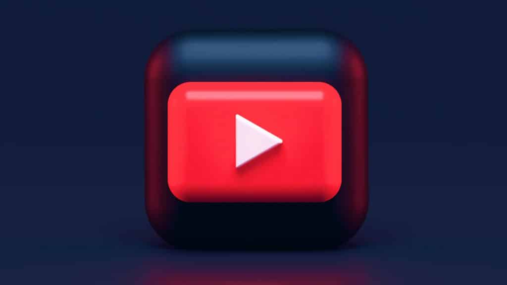 youtube icon on blue background