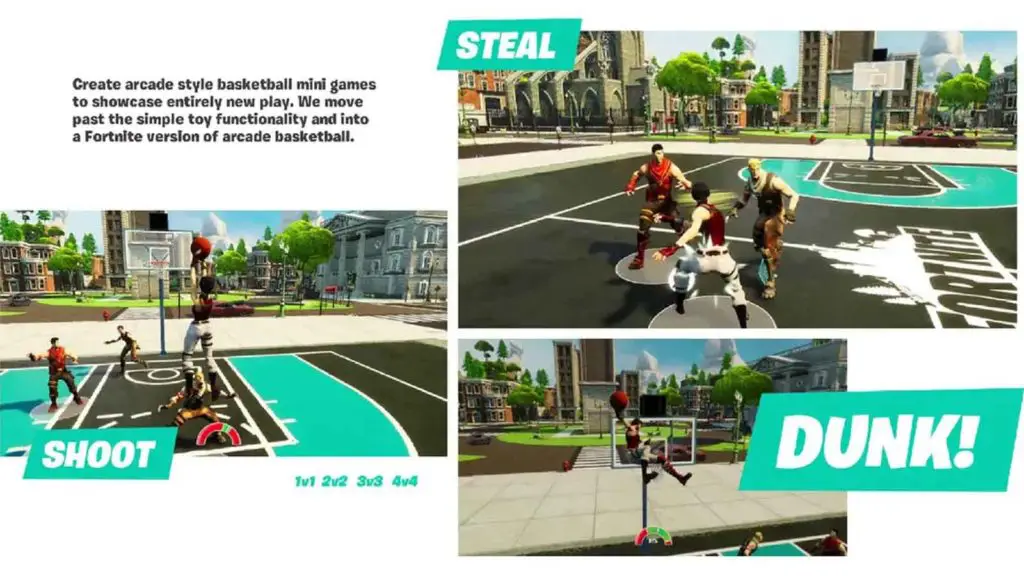fortnite basketball mini game