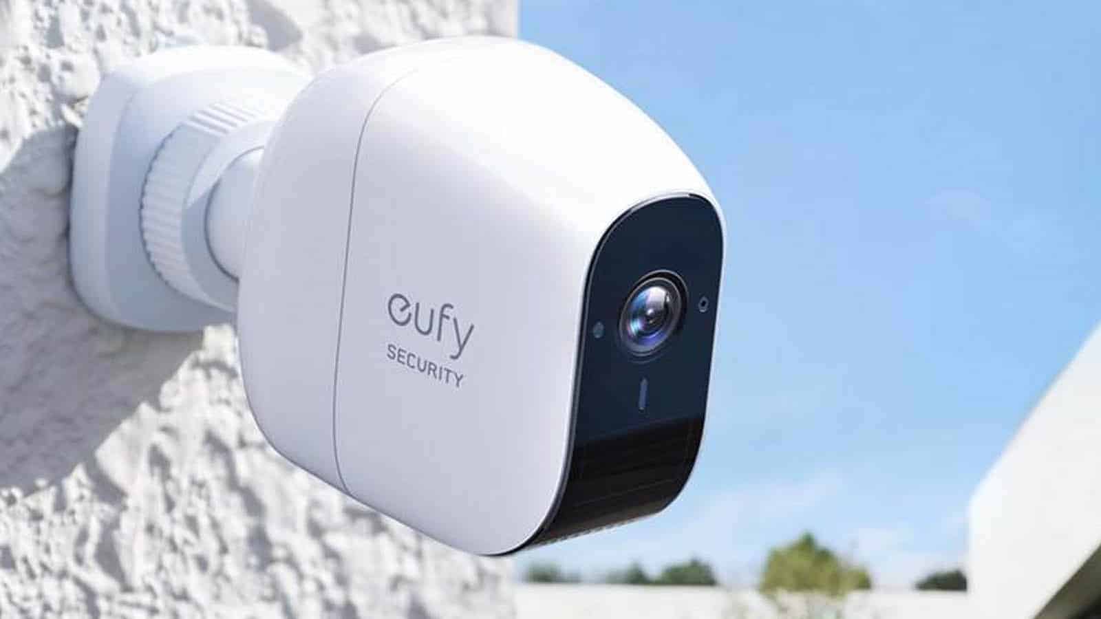 eufy security camera on wall