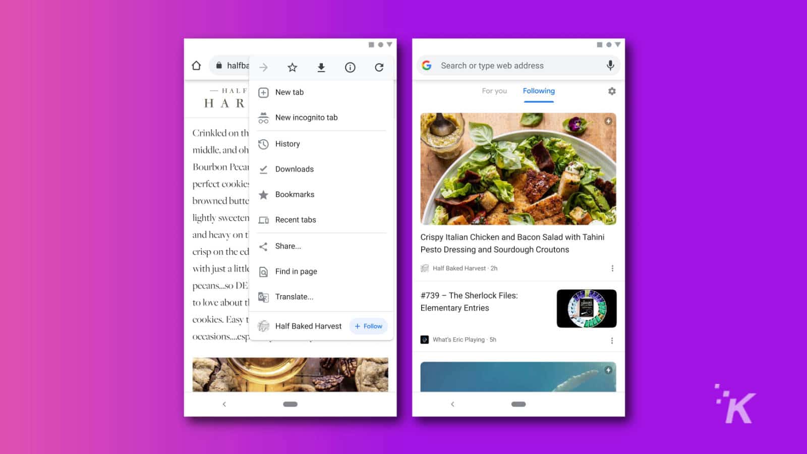 google chrome follow button for feed aggregator