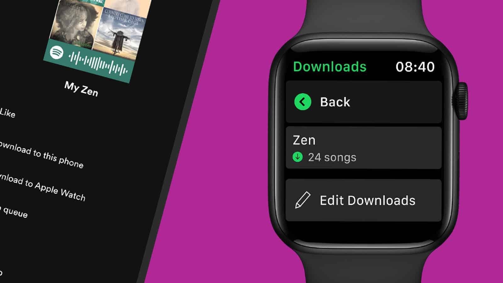 Spotify downloads on apple watch