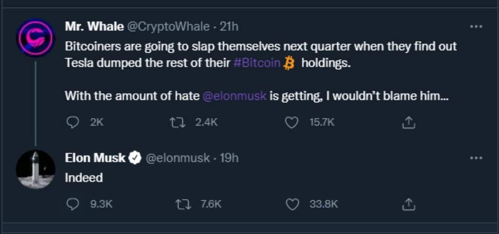 Tweets from Elon Musk send Bitcoin into a death spiral