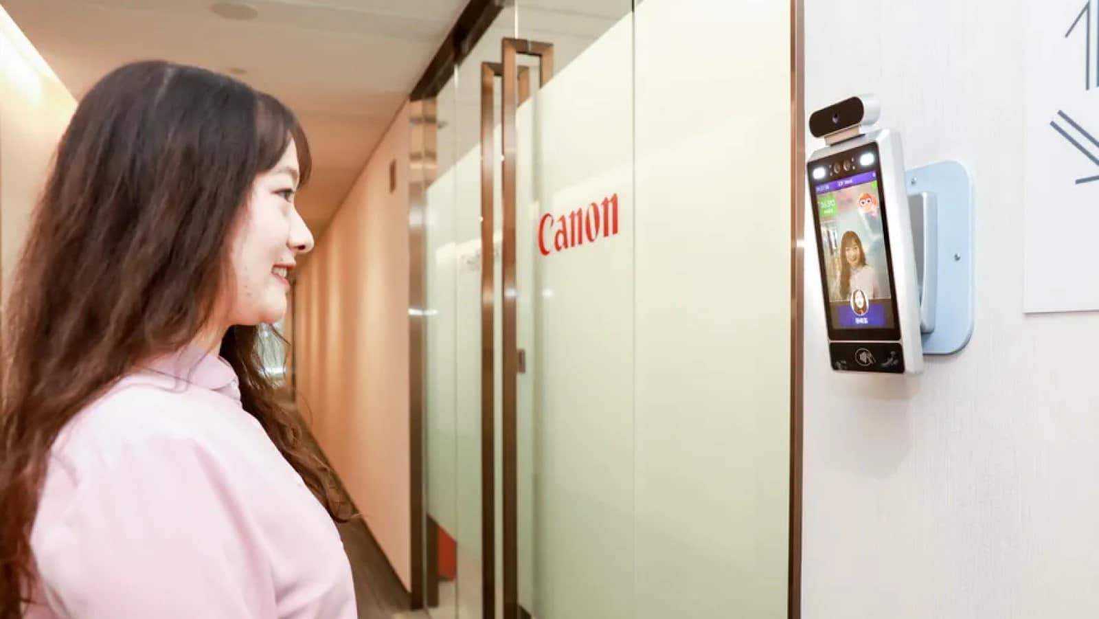 canon offices requiring facial recognition before entry