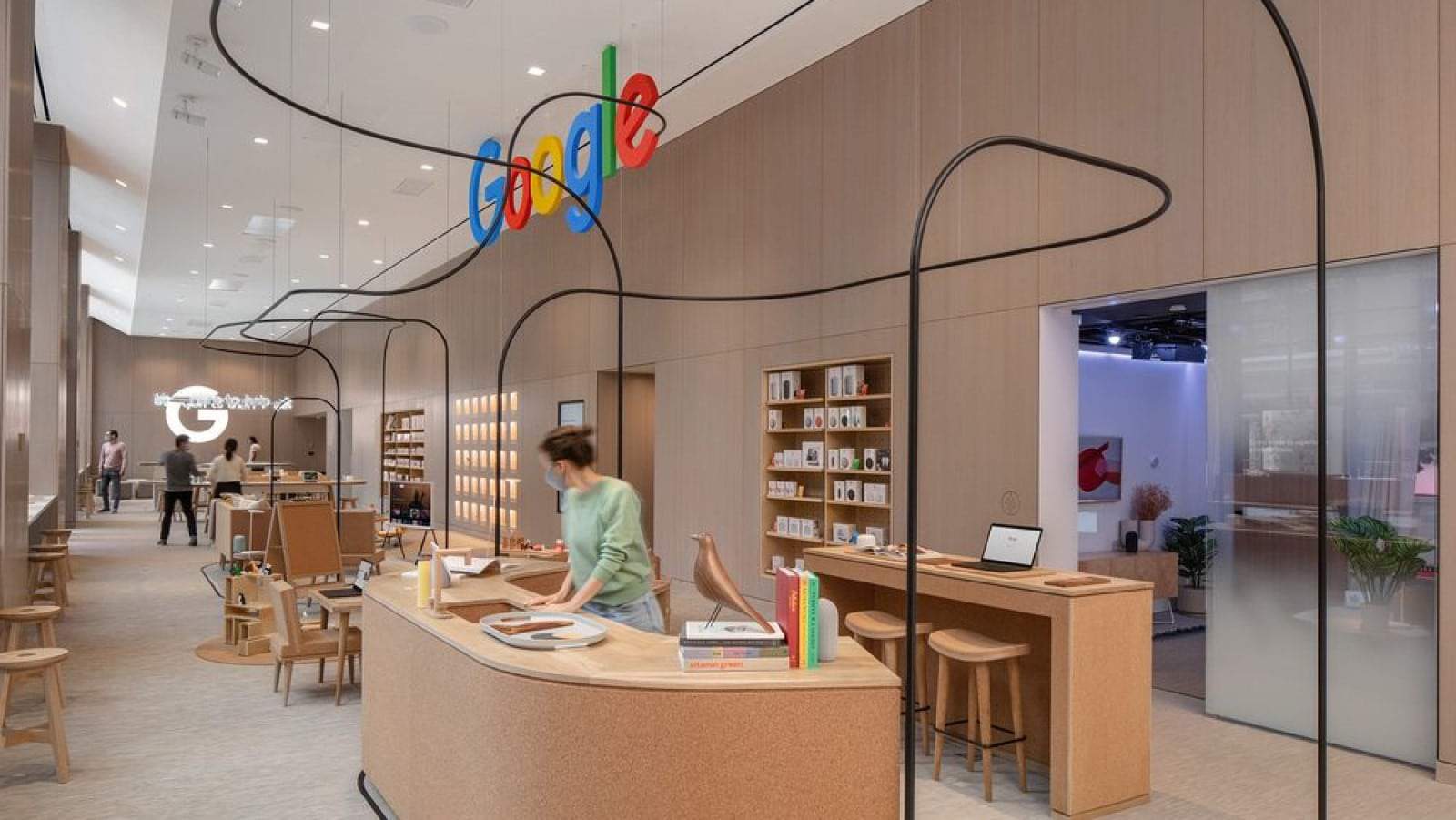 inside of the new google store in new york city