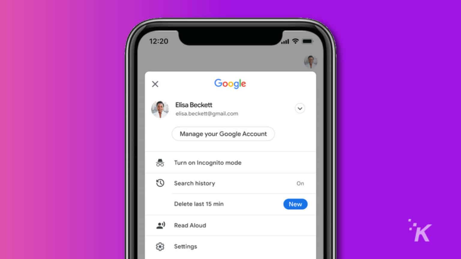 How to delete the last 15 minutes of your Google Search history