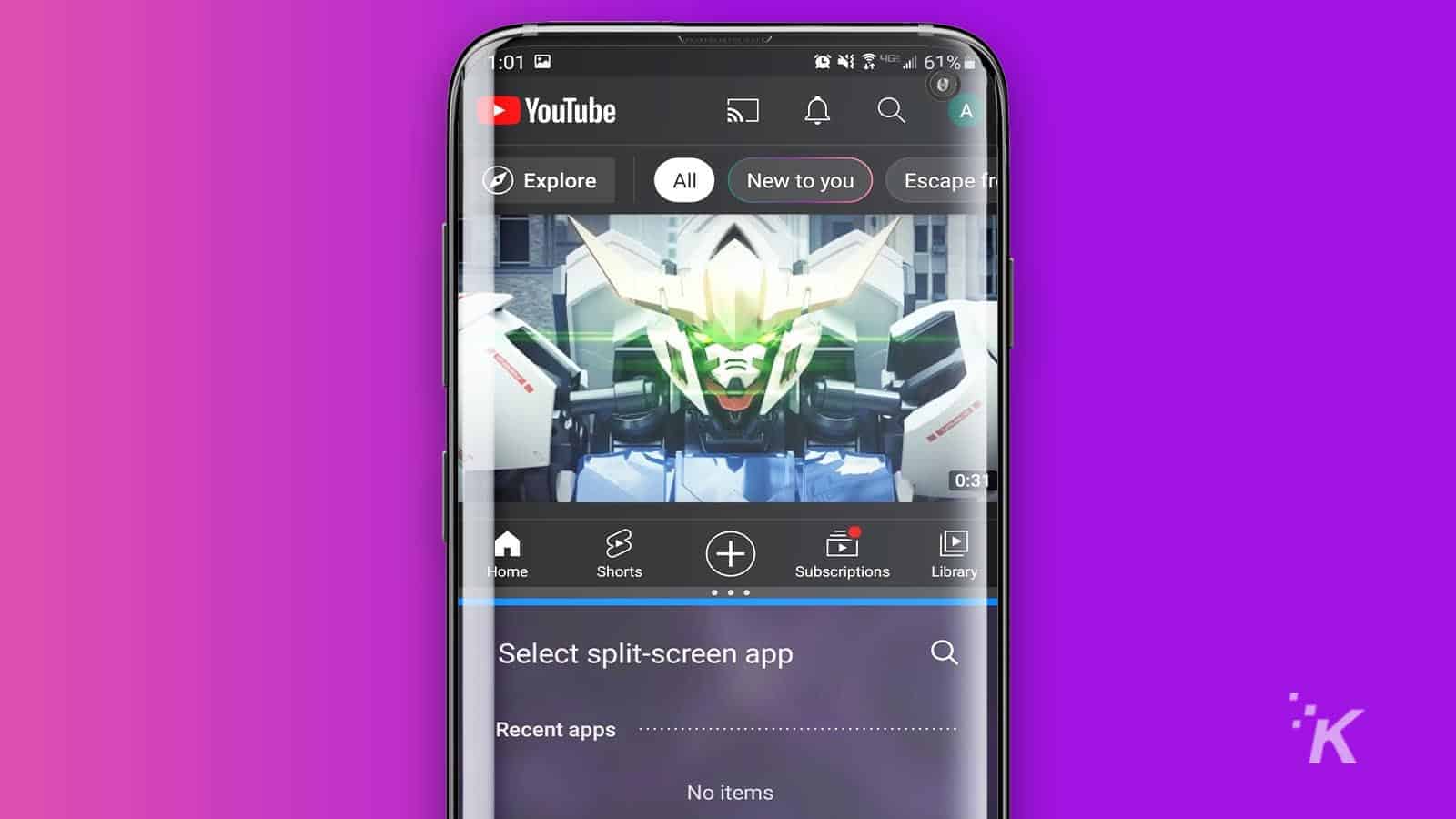 How to split-screen on android