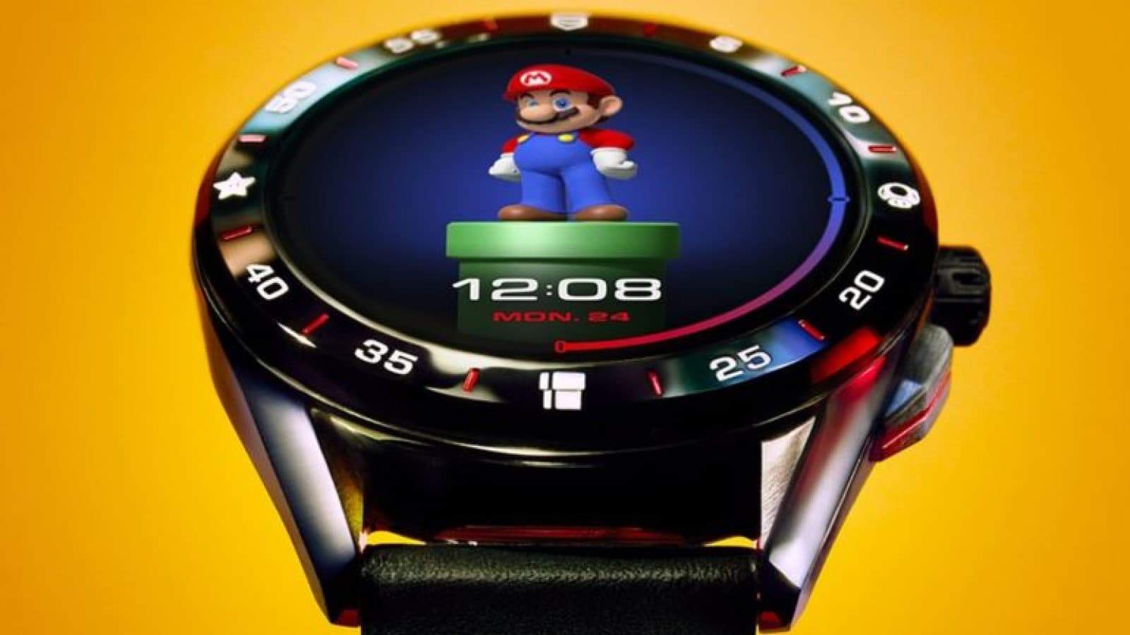 super mario smartwatch from tag heuer