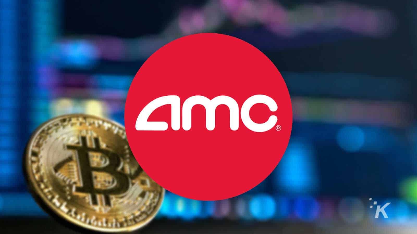 amc logo with bitcoin