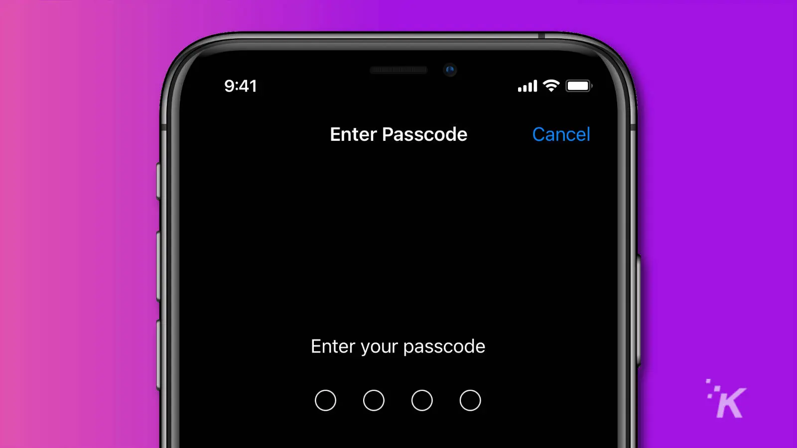 ios settings app showing passcode change routine asking for the user to enter their current passcode