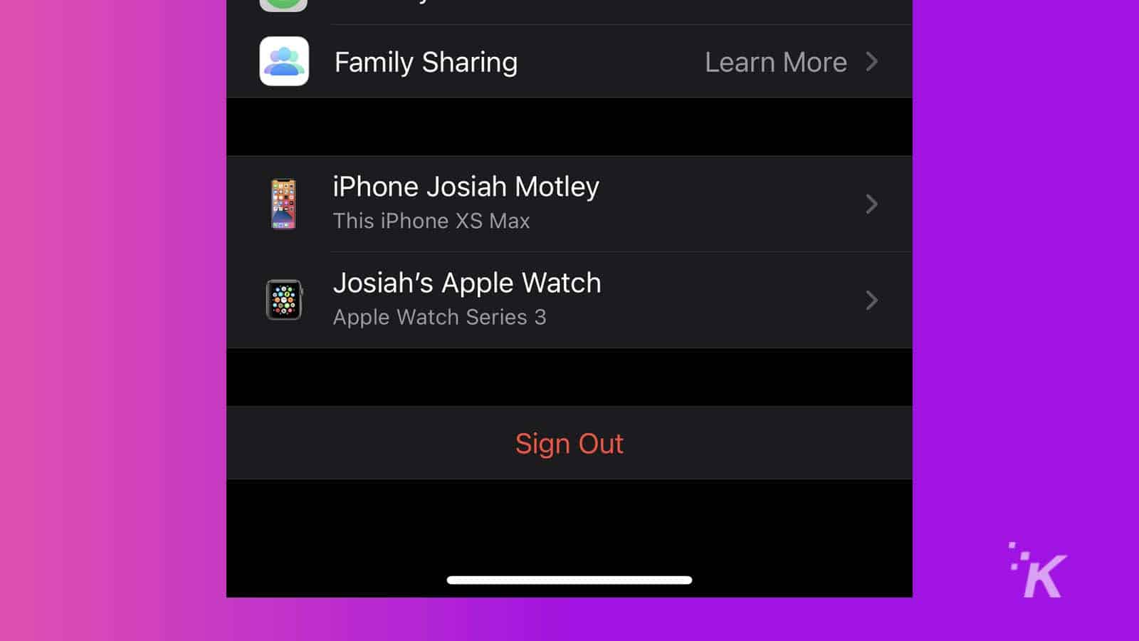 how to sign out of your iphone