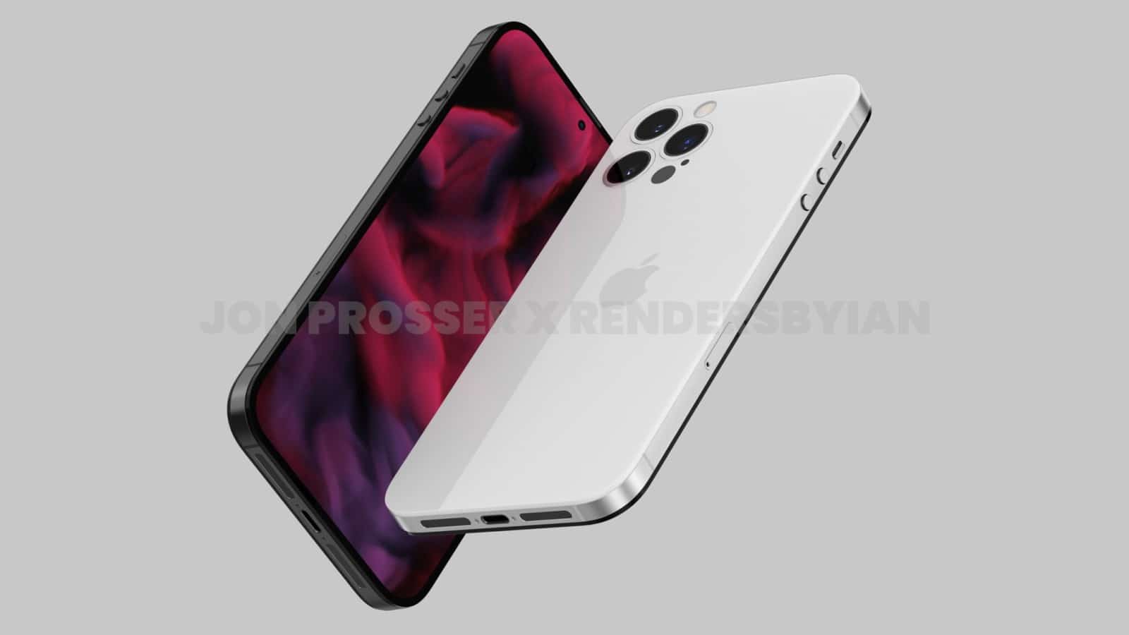 Render purporting to be the iphone 14 showing a flatter design with usb-c