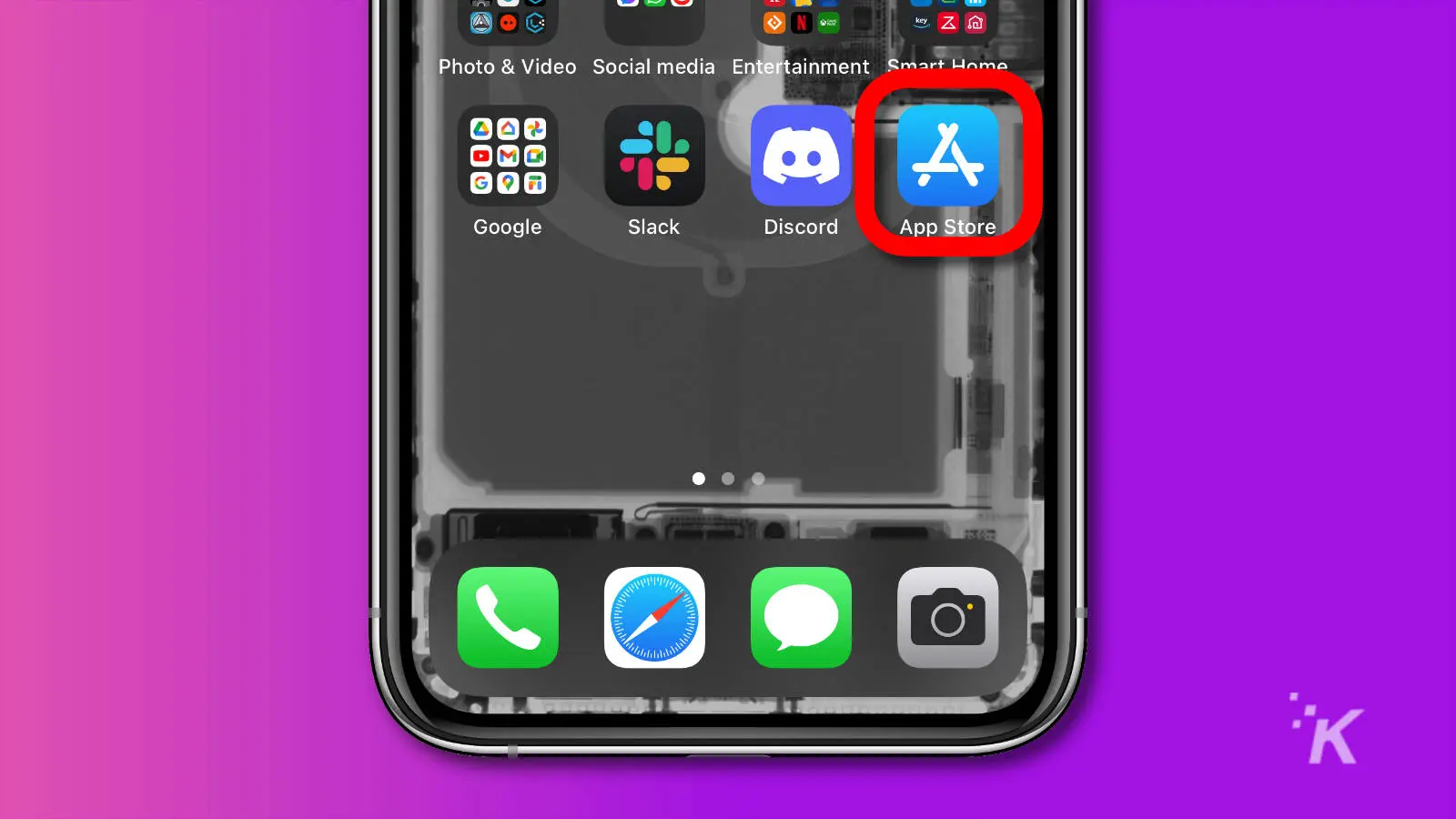 ios app store icon on an iphone screen