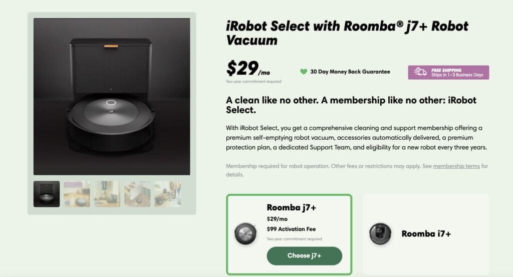 Irobot select roomba j7