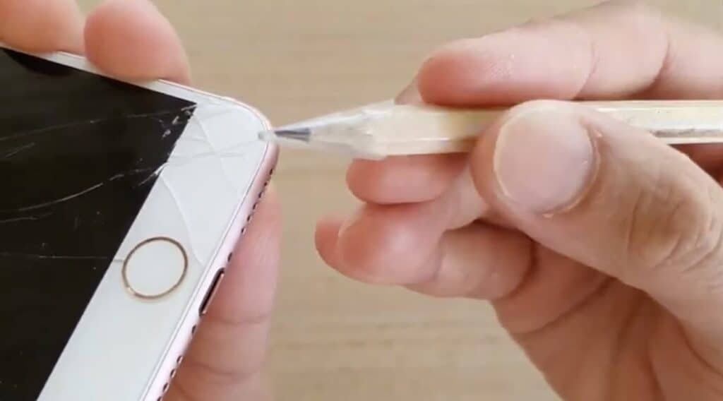 Clean your iphone speakers using a sticky substance